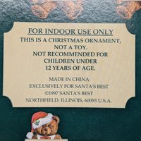 1997 Cubby Bear European Mouth Blown Glass Ornament