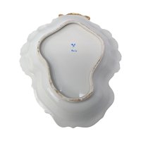 Vintage Arnart Floral Scalloped Bowl with Gold Edge