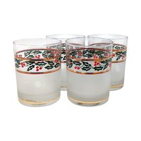 Vintage Culver Squire Red and Gold Barware Set