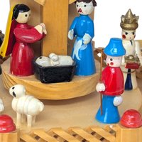 Vintage German Wooden Nativity Pyramid