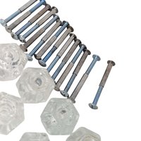 Vintage Glass Drawer Pulls Set of 10