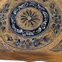 Vintage Handpainted Wooden Folk Art Serving Tray