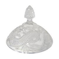 Vintage Serpentine Pattern Crystal Candy Dish