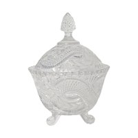 Vintage Serpentine Pattern Crystal Candy Dish