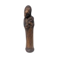 Vintage Hand-Carved Wooden Madonna and Child