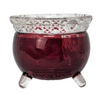 Antique 1907 Ruby Flash Glass Witch Kettle