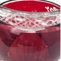 Antique 1907 Ruby Flash Glass Witch Kettle