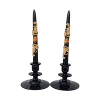 Vintage Black Amethyst Candle Set