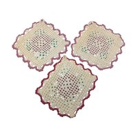 Vintage Floral Crochet Pot Holder Set