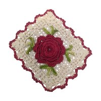 Vintage Floral Crochet Pot Holder Set