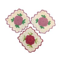 Vintage Floral Crochet Pot Holder Set