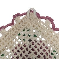 Vintage Floral Crochet Pot Holder Set