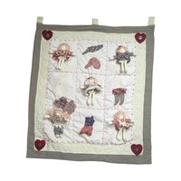 Vintage Large Handmade Textile Wall Hanging