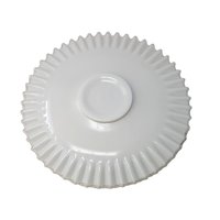 Fenton Silver Crest Ruffled Platter – Vintage White Art Glass Serving Dish