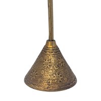 Vintage Brass Tiger Mask on Stand