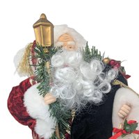 1980s Crochet Dressed Plastic Santa and Mrs. Claus Dolls