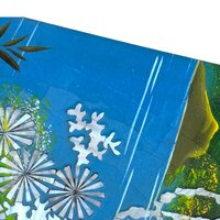 Vintage Mother of Pearl Crane Inlay Panel