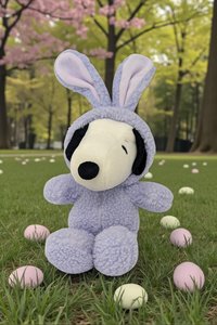 Vintage Hallmark Snoopy Plush with Hooded Outfit