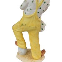 Pair of Vintage Mid-Century Style Resin Musical Clown Figurines