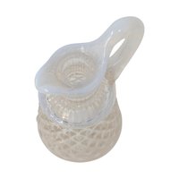 Vintage Fenton White Opalescent Hobnail Miniature Glass Cruet