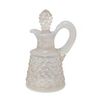 Vintage Fenton White Opalescent Hobnail Miniature Glass Cruet