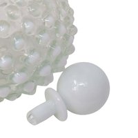 Vintage Fenton Wrisley White Milk Glass Hobnail Gardenia Cologne Bottle