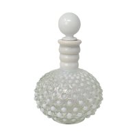 Vintage Fenton Wrisley White Milk Glass Hobnail Gardenia Cologne Bottle