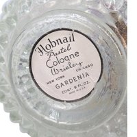 Vintage Fenton Wrisley White Milk Glass Hobnail Gardenia Cologne Bottle