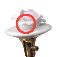 Vintage I. W. Hand Painted Bone China Perfume Bottle Embossed Pink Rose