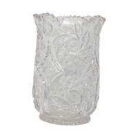 Vintage Cut Crystal Pinwheel Vase
