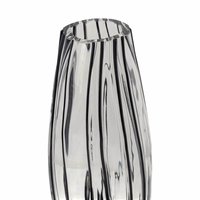 Vintage Mid Century Striped Glass Vase