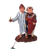 Vintage Dept 56 Mama in Her Kerchief Papa in His Cap Figurine