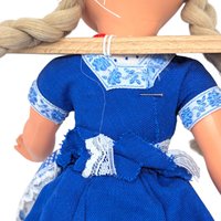 Vintage Dutch Milkmaid Doll with Ceramic Pails