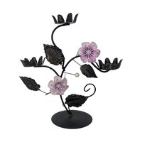 Vintage Floral Metal Votive Candelabra