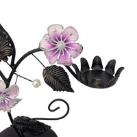 Vintage Floral Metal Votive Candelabra