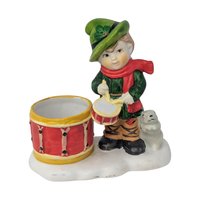 Vintage JSNY Ceramic Drummer Boy Votive Holder