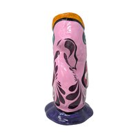 Vintage Mexican Pottery Hand Painted Fish Vase