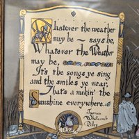 Vintage James Whitcomb Riley Poetry Plaque