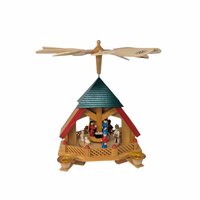 Vintage German Wooden Nativity Pyramid