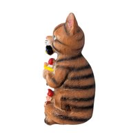 Vintage Resin Cat and Gnomes Figurine