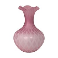 Murano Pink Diamond Quilt Vase