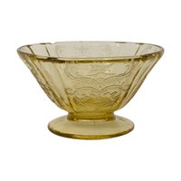 Federal Glass Madrid Amber Sherbet Set