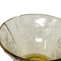 Federal Glass Madrid Amber Sherbet Set