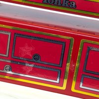 Vintage Tonka Red Hook and Ladder Fire Truck 2 Piece 33 Inch Working Ladder