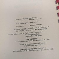 1981 The Sunmaid Cookbook