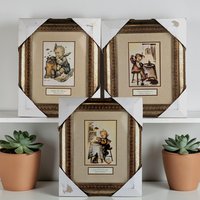 Set of 3 Vintage 1981 Framed Hummel Prints