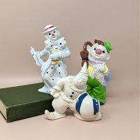 1960s Ceramic Clown Figurine Set – Vintage Playful Hand-Painted Trio