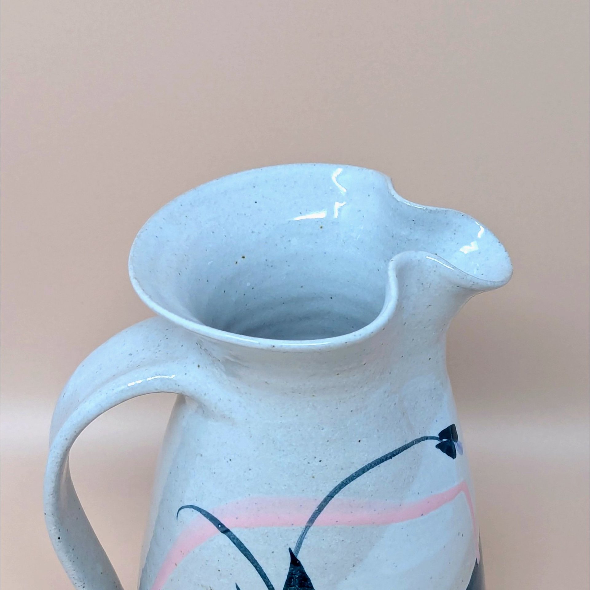 1980s Signed Studio Pottery Pitcher