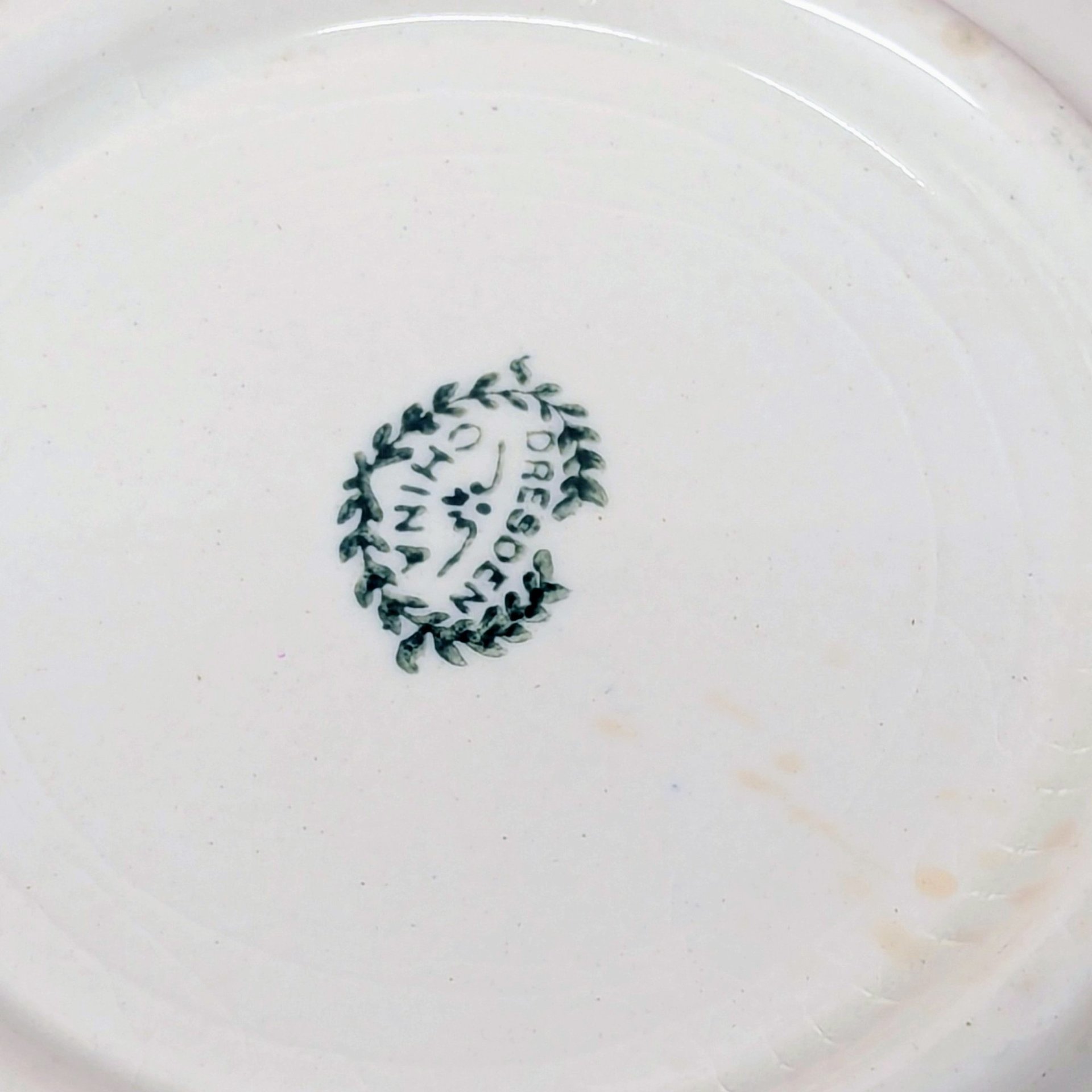 1900s Dresden China Scalloped Bowl 