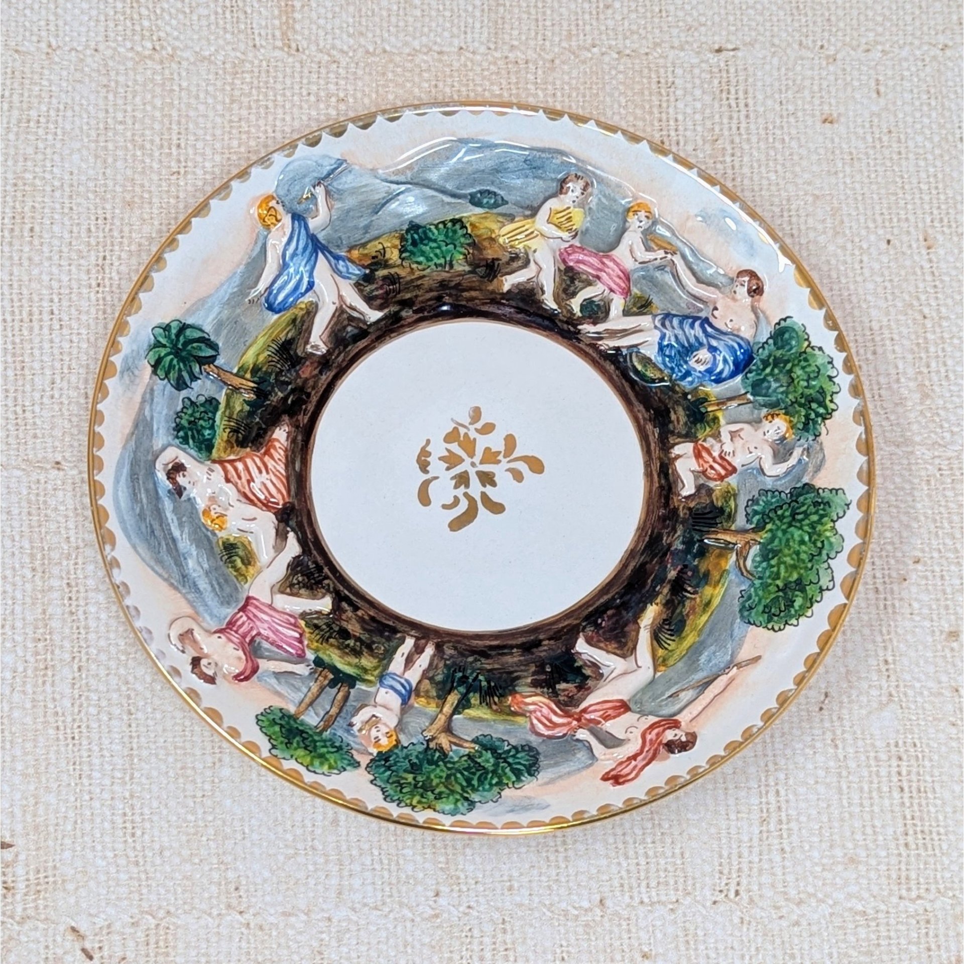 Mid-Century Capodimonte Artistic Cup & Saucer 